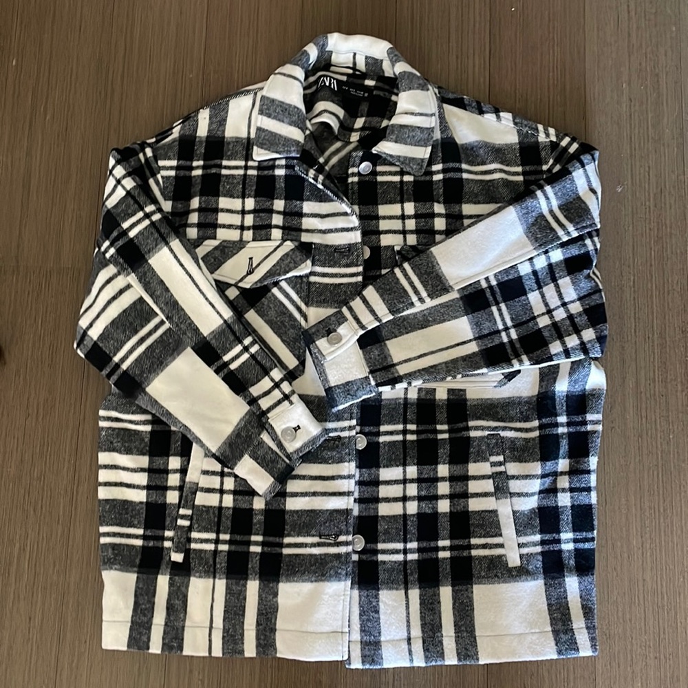 Zara plaid shacket